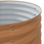 vidaXL Vyvýšený záhradný box Hnedý s dreveným vzhľadom 320x80x44 cm Oceľ – Obrázok 9