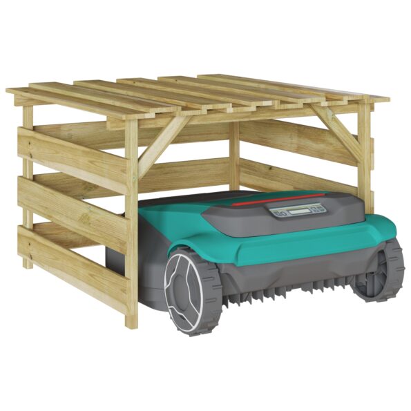 42013028_3.jpg vidaXL Garáž na robotické kosačky - Impregnované drevo z borovice – Obrázok 3