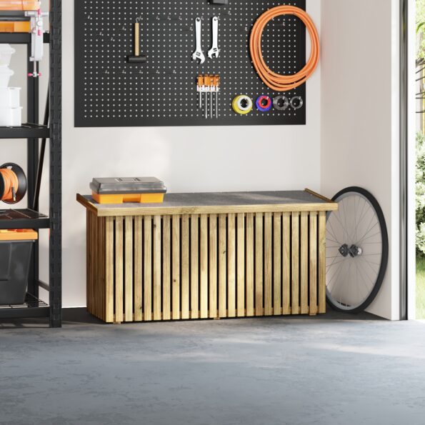 vidaXL Úložná skrinka 119x44x58.5 cm Ošetrené borovicové drevo – Obrázok 3