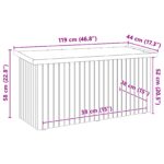 vidaXL Úložná skrinka 119x44x58.5 cm Ošetrené borovicové drevo – Obrázok 9