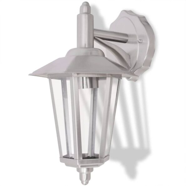 42222_2.jpg vidaXL Vonkajší nástenný lampáš, nerezová oceľ – Obrázok 2