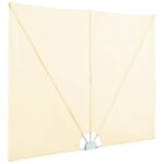 vidaXL Skladacia bočná markíza na terasu, krémová 240x160 cm – Obrázok 5