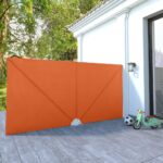 vidaXL Skladacia bočná markíza na terasu, tehlová 400x200 cm