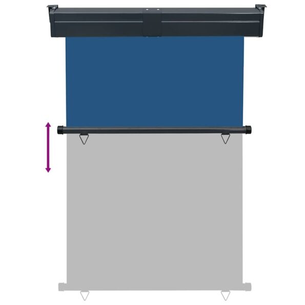 vidaXL Bočná markíza na balkón 125x250 cm, modrá – Obrázok 5