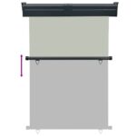 vidaXL Bočná markíza na balkón 125x250 cm, sivá – Obrázok 5