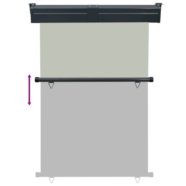vidaXL Bočná markíza na balkón 125x250 cm, sivá – Obrázok 5