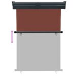 vidaXL Bočná markíza na balkón 125x250 cm, hnedá – Obrázok 5