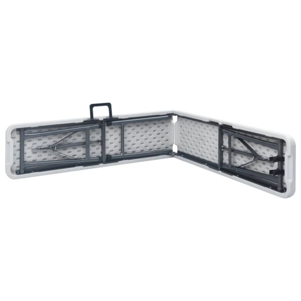 vidaXL Skladacie záhradné lavice 2 ks biele 180 cm HDPE – Obrázok 4