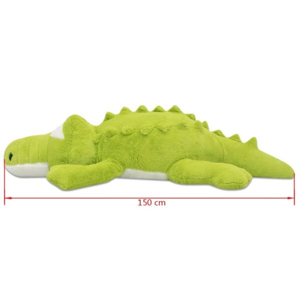 vidaXL Hračka plyšový krokodíl, XXL, 150 cm – Obrázok 5