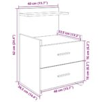 vidaXL Nočné stolíky 2 ks s 2 zásuvkami čierne 40x36,5x62 cm – Obrázok 12