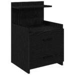 vidaXL Nočné stolíky 2 ks s 2 zásuvkami čierne 40x36,5x62 cm – Obrázok 6