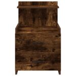vidaXL Nočné stolíky 2 ks s 2 zásuvkami, dymový dub 40x36,5x62 cm – Obrázok 4