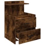 vidaXL Nočné stolíky 2 ks s 2 zásuvkami, dymový dub 40x36,5x62 cm – Obrázok 5