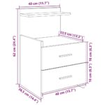 vidaXL Nočné stolíky 2 ks s 2 zásuvkami hnedý dub 40x36,5x62 cm – Obrázok 12