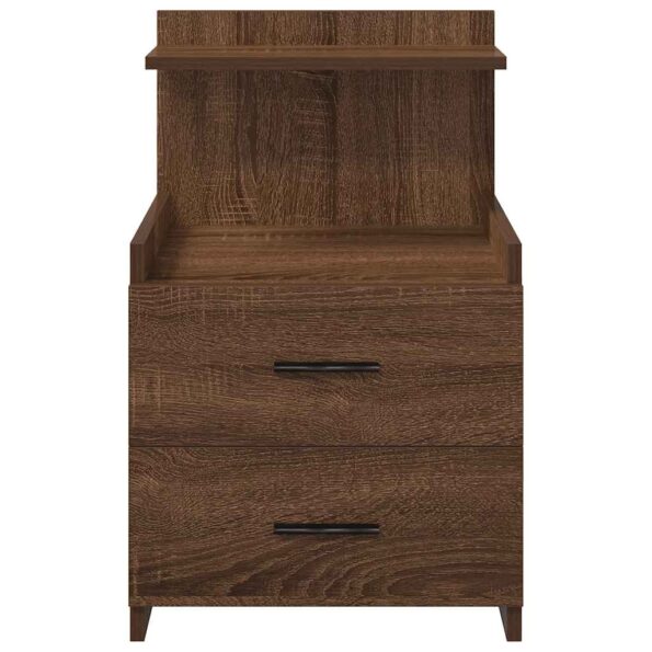 858645_4.jpg vidaXL Nočné stolíky 2 ks s 2 zásuvkami hnedý dub 40x36,5x62 cm – Obrázok 4