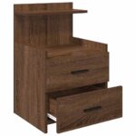 vidaXL Nočné stolíky 2 ks s 2 zásuvkami hnedý dub 40x36,5x62 cm – Obrázok 5