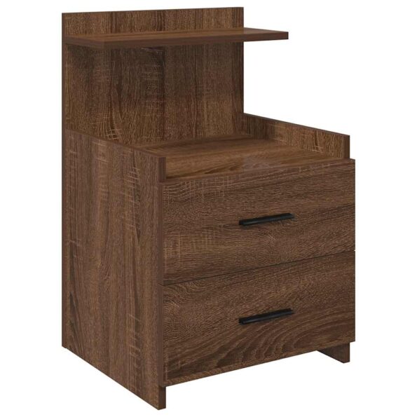 858645_6.jpg vidaXL Nočné stolíky 2 ks s 2 zásuvkami hnedý dub 40x36,5x62 cm – Obrázok 6