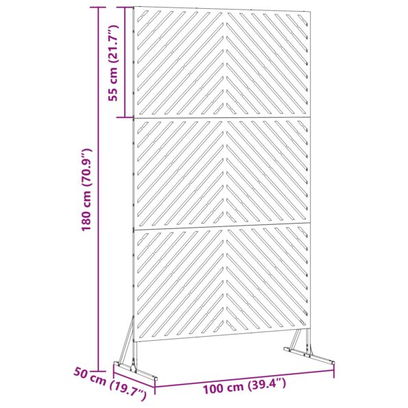 vidaXL Oceľový plotový panel Čierny Oceľ Štandardný Trvácny – Obrázok 10