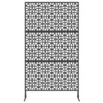 vidaXL kovový plotový panel čierny kov veľký vzor plotový panel – Obrázok 4