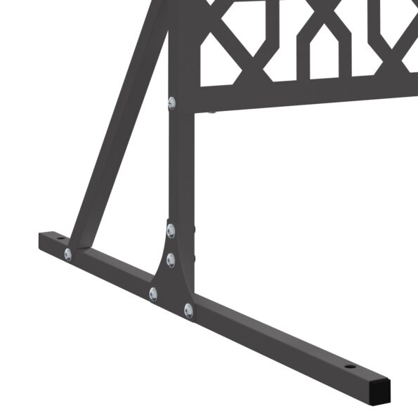 vidaXL kovový plotový panel čierny kov veľký vzor plotový panel – Obrázok 7