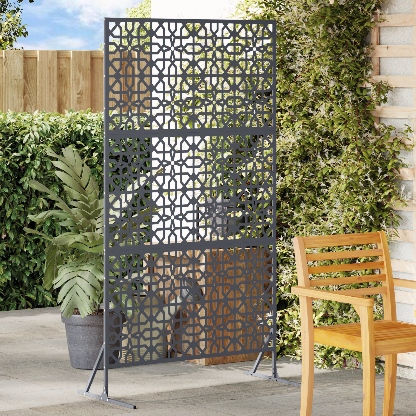 868572_1.jpg vidaXL Záves na zabezpečenie súkromia Antracit 100 x 50 x 180 cm Oceľ – Obrázok 1
