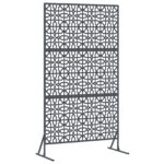 vidaXL Záves na zabezpečenie súkromia Antracit 100 x 50 x 180 cm Oceľ – Obrázok 2