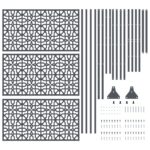 vidaXL Záves na zabezpečenie súkromia Antracit 100 x 50 x 180 cm Oceľ – Obrázok 8