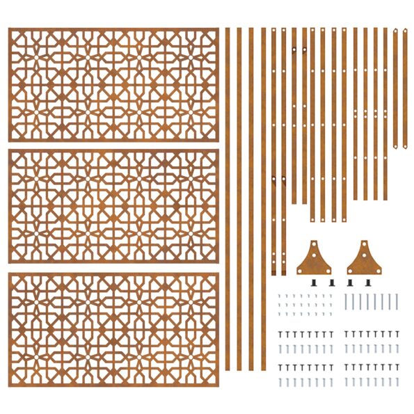 vidaXL Panel z ocele odolnej voči počasiu Oceľ odolná voči počasiu Stredný – Obrázok 9