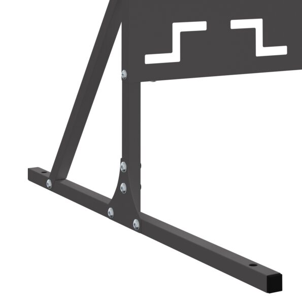 vidaXL Kovový plotový panel Čierny Kov Veľký Dekoratívne vložky – Obrázok 7