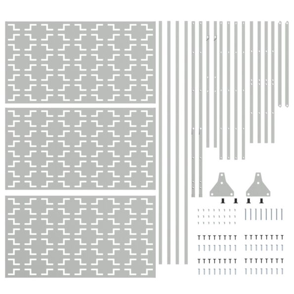 vidaXL Pozinkovaný oceľový plotový panel Pozinkovaná oceľ Jednoduchý panel – Obrázok 8