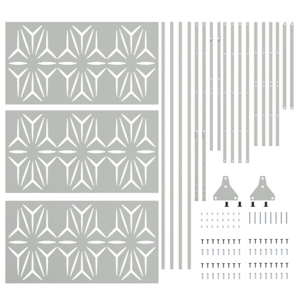 vidaXL Pozinkovaný oceľový plotový panel Pozinkovaná oceľ Veľký – Obrázok 8