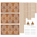 vidaXL Kovový plotový panel Odolná oceľ Veľký Dekoratívne vložky – Obrázok 9