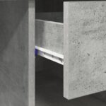 vidaXL Stôl s úložným priestorom Betónová sivá 90x49.5x75 cm Umelá drevina – Obrázok 9