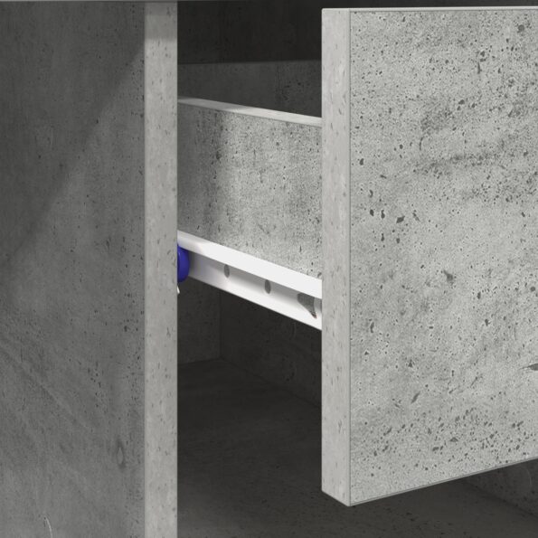 vidaXL Stôl s úložným priestorom Betónová sivá 90x49.5x75 cm Umelá drevina – Obrázok 9