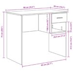 vidaXL Stôl s úložným priestorom Dymený dub 90x49.5x75 cm Inžinierske drevo – Obrázok 10