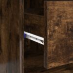 vidaXL Stôl s úložným priestorom Dymený dub 90x49.5x75 cm Inžinierske drevo – Obrázok 9