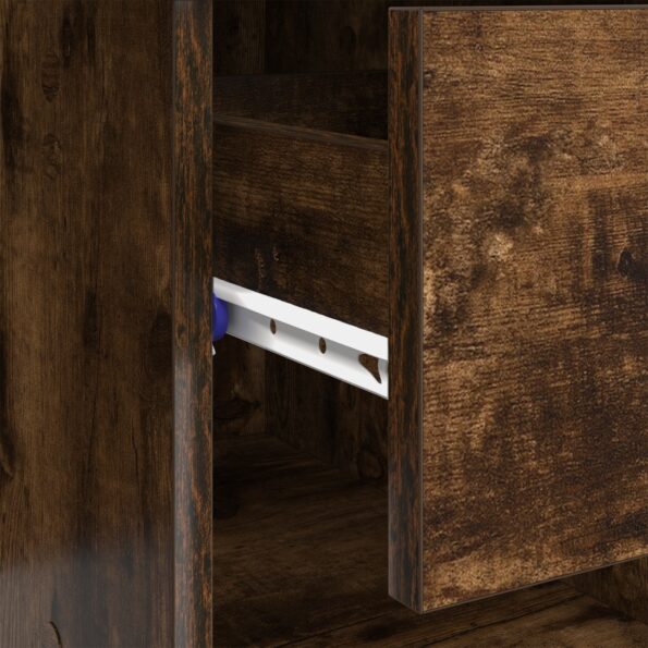 vidaXL Stôl s úložným priestorom Dymený dub 90x49.5x75 cm Inžinierske drevo – Obrázok 9