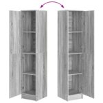 vidaXL Bufetový kabinet Sivá Sonoma MDF Stredný Bufetový kabinet – Obrázok 10