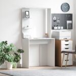 vidaXL Biely počítačový stôl Biela Kompozitné drevo Stredný