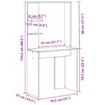 vidaXL Stôl zo Sonoma duba Sonoma dub Kompozitné drevo Stredný – Obrázok 9