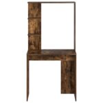 vidaXL Dymený dubový počítačový stôl Dymený dub Inžinierske drevo – Obrázok 4