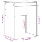vidaXL Písací stôl Čierny dub Inžinierske drevo 60 x 40 x 76 cm – Obrázok 8