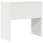 vidaXL Písací stôl Biela MDF 80 x 40 x 76 cm Jednoduchý Písací stôl – Obrázok 6