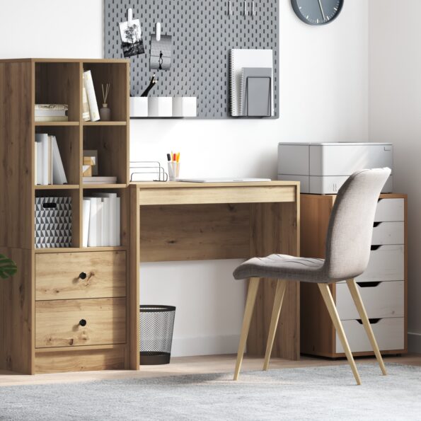 869393_1.jpg vidaXL Písací stôl Dubový Inžinierske drevo 80 x 40 x 76 cm Písací stôl – Obrázok 1
