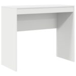 vidaXL Písací stôl Biely Inžinierske drevo Stredný Minimalistický – Obrázok 2