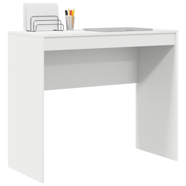 869394_3.jpg vidaXL Písací stôl Biely Inžinierske drevo Stredný Minimalistický – Obrázok 3
