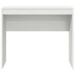 vidaXL Písací stôl Biely Inžinierske drevo Stredný Minimalistický – Obrázok 4