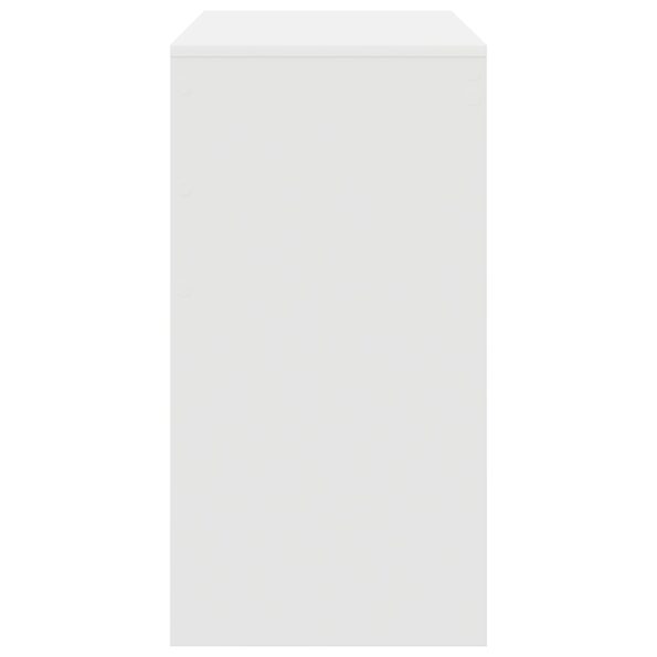 869394_5.jpg vidaXL Písací stôl Biely Inžinierske drevo Stredný Minimalistický – Obrázok 5