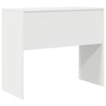 vidaXL Písací stôl Biely Inžinierske drevo Stredný Minimalistický – Obrázok 6