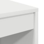 vidaXL Písací stôl Biely Inžinierske drevo Stredný Minimalistický – Obrázok 7